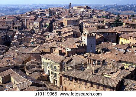 Siena Rooftops - view from Torre Mangia View Large Photo Image Stock Photography - Siena Rooftops - view from Torre Mangia. Fotosearch
