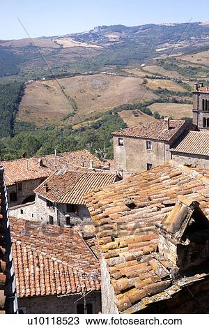 Stock Image - Tuscan rooftops. Fotosearch