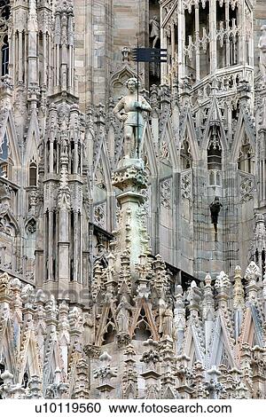 Duomo- detail of exterior View Large Photo Image Stock Image - Duomo- detail of exterior. Fotosearch
