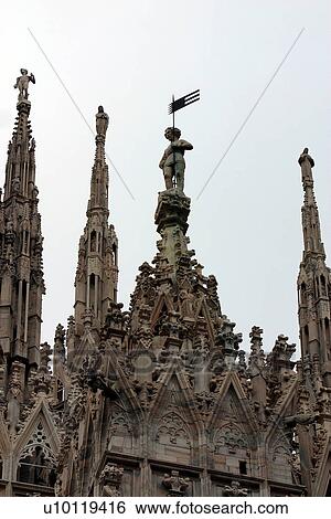 Duomo -detail of exterior View Large Photo Image Stock Photograph - Duomo -detail of exterior. Fotosearch
