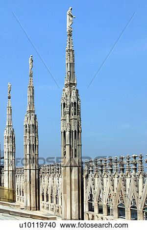 Duomo-ramparts detail View Large Photo Image Stock Image - Duomo-ramparts detail. Fotosearch