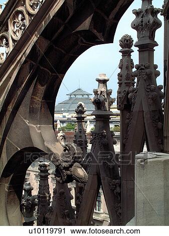 Duomo-ramparts detail View Large Photo Image Stock Image - Duomo-ramparts detail. Fotosearch