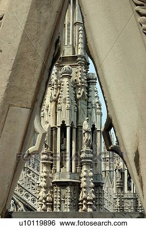 Duomo-ramparts detail View Large Photo Image Stock Photograph - Duomo-ramparts detail. Fotosearch