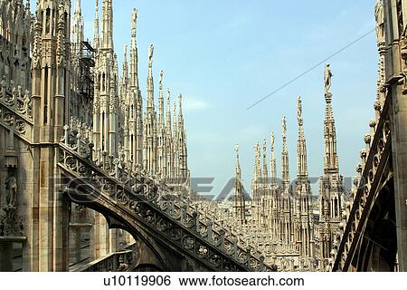 Duomo-ramparts detail View Large Photo Image Stock Photograph - Duomo-ramparts detail. Fotosearch