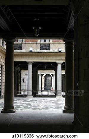 Stock Photograph - Fashion District- courtyard. Fotosearch