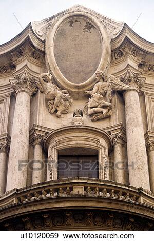 Detail facade San Carlino alle Quattro Fontane View Large Photo Image Stock Photo - Detail facade San Carlino alle Quattro Fontane. Fotosearch