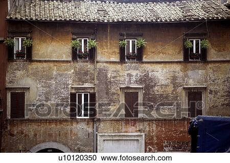 Stock Image - detail residence -Lungotevere. Fotosearch