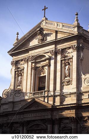 Stock Image - Facade of Santa Susanna. Fotosearch