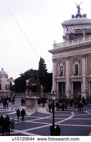 Picture -  Palazzo Nuovo and Campidoglio. Fotosearch