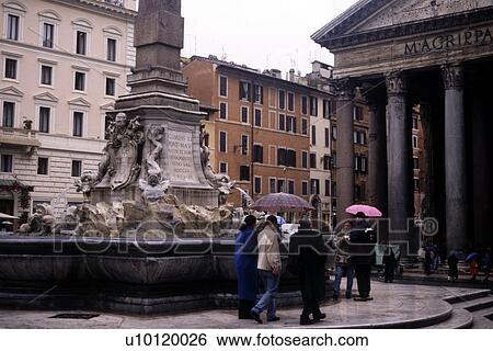 Piazza della Rotonda and Pantheon View Large Photo Image Stock Photograph - Piazza della Rotonda and Pantheon. Fotosearch