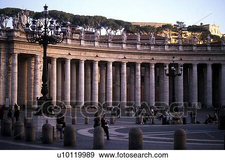 Stock Photo -  Piazza S. Peter's-Bernini Columns. Fotosearch