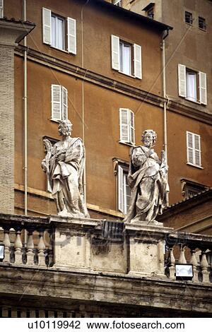 Stock Image - Piazza S. Peter's-detail. Fotosearch