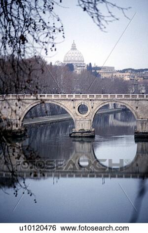 Stock Photograph - Ponte Sisto and St. Peter's. Fotosearch