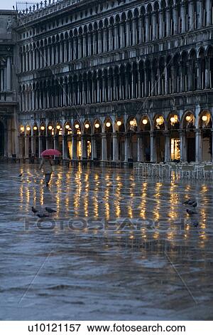 Lighted arcade in St Marks Piazza View Large Photo Image Stock Photo - Lighted arcade in St Marks Piazza. Fotosearch