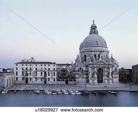 Stock Photo - The Santa Maria della Salute church in Venice.. Fotosearch