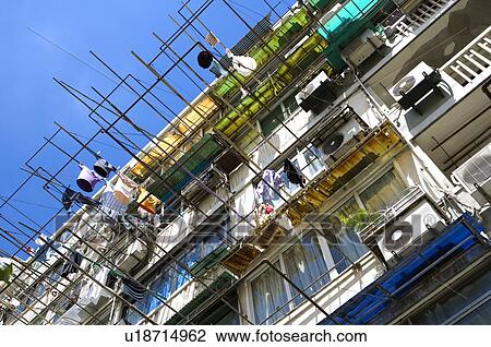 China, Shanghai, laundry hanging outside flats View Large Photo Image Stock Image - China, Shanghai, laundry hanging outside flats. Fotosearch