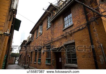 China, Shanghai, old apartment buildings View Large Photo Image Stock Photo - China, Shanghai, old apartment buildings. Fotosearch