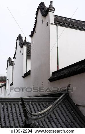 Picture - China, Shanghai, old buildings in classical style. Fotosearch