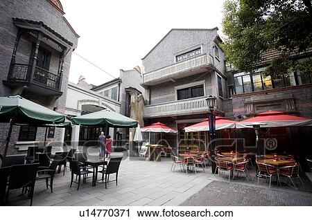 China, Shanghai, outdoors café bars at xintiandi View Large Photo Image Stock Image - China, Shanghai, outdoors café bars at xintiandi. Fotosearch