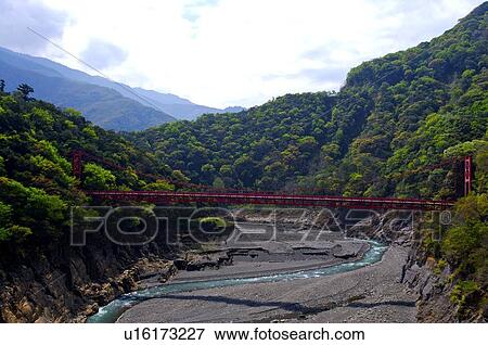 Baling suspension bridge, Taoyuan View Large Photo Image Stock Photo - Baling suspension bridge, Taoyuan. Fotosearch
