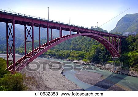 Stock Photo - Luofu bridge, Taoyuan. Fotosearch
