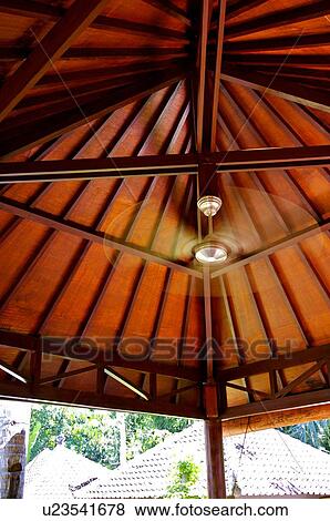 Electrical fan hanging under roof View Large Photo Image Stock Photo - Electrical fan hanging under roof. Fotosearch