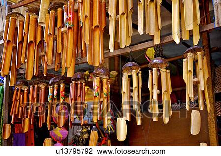 Indonesia, Bali, Wind chime on sale View Large Photo Image Stock Image - Indonesia, Bali, Wind chime on sale. Fotosearch