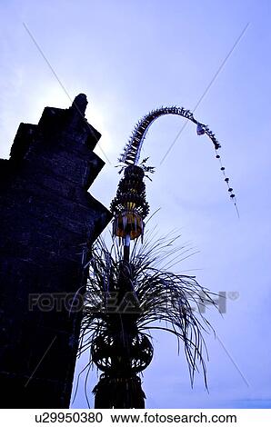 Stock Image - Old building in Bali, Indonesia, low angle view. Fotosearch