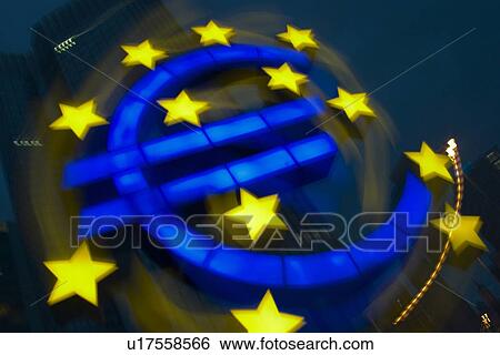 Stock Photograph - blurry, logo, sign, reflection, dark, black. Fotosearch