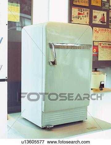 An antique refrigerator View Large Photo Image Stock Photo - An antique refrigerator. Fotosearch