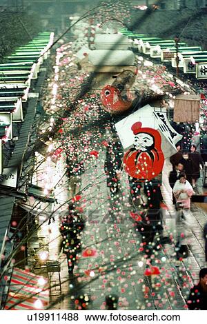 Stock Photo - Asakusa Temple in New Year. Fotosearch