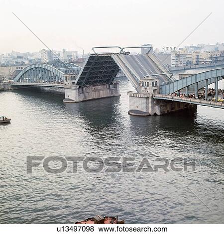 Kachidokibashi Bridge View Large Photo Image Stock Photo - Kachidokibashi Bridge. Fotosearch