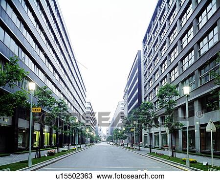 Stock Image - Marunouchi in the morning in Showa. Fotosearch