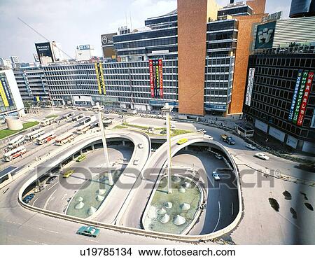 Shinjuku Station in Showa View Large Photo Image Picture - Shinjuku Station in Showa. Fotosearch