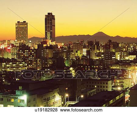 The night view of Shinjuku in Showa View Large Photo Image Stock Photo - The night view of Shinjuku in Showa. Fotosearch