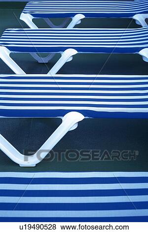 Stock Photo - Beach Chairs, High Angle View, Close Up. Fotosearch