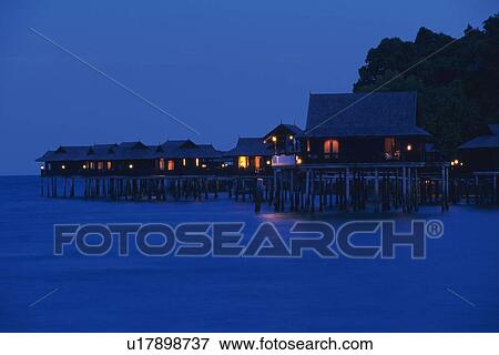 Stock Photo - Cottage on the Sea. Fotosearch