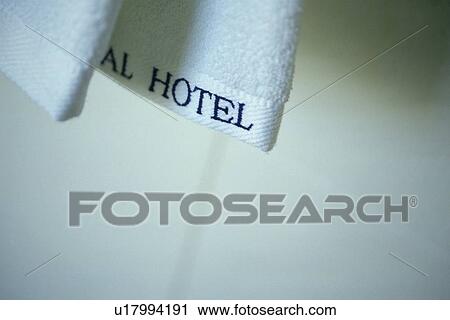 Stock Image - Hanging Towel, Close Up, Differential Focus. Fotosearch