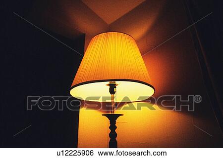 Stock Photograph - Light Stand in Hotel Room, Low Angle View. Fotosearch