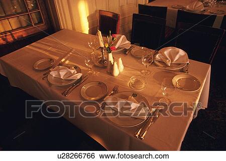 Tableware in Restaurant, High Angle View View Large Photo Image Stock Photograph - Tableware in Restaurant, High Angle View. Fotosearch