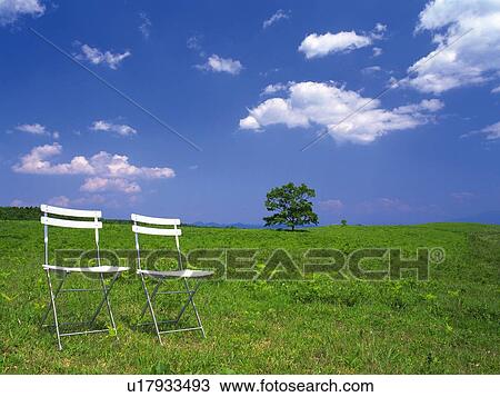 Two White Chairs on Green Field, Side View View Large Photo Image Stock Image - Two White Chairs on Green Field, Side View. Fotosearch