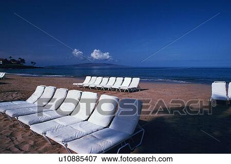 White Beach Chair by the Sea, Side View View Large Photo Image Stock Photo - White Beach Chair by the Sea, Side View. Fotosearch