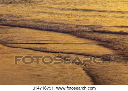 Gentle Waves of Sunset Beach, High Angle View View Large Photo Image Stock Image - Gentle Waves of Sunset Beach, High Angle View. Fotosearch