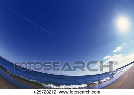 Sunny Sky and the Beach, Copy Space View Large Photo Image Stock Image - Sunny Sky and the Beach, Copy Space. Fotosearch