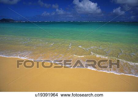 Picture - The Beach of Lanikai, Hawaii, Pan Focus. Fotosearch