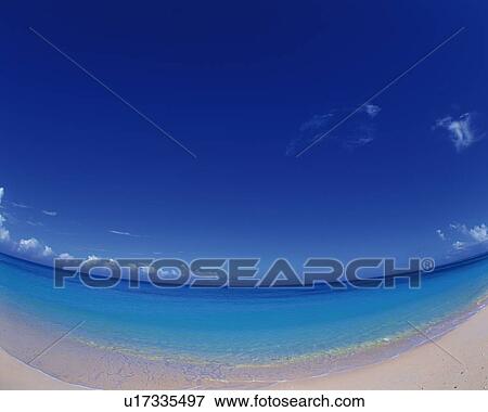 Tropical Beach and the Blue Sky, Pan Focus, Fish-eye View Large Photo Image Stock Photo - Tropical Beach and the Blue Sky, Pan Focus, Fish-eye. Fotosearch
