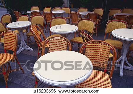 Closed Up Image of Several Tables and Chairs of a Café, High Angle View, Paris, France View Large Photo Image Stock Photograph - Closed Up Image of Several Tables and Chairs of a Café, High Angle View, Paris, France. Fotosearch