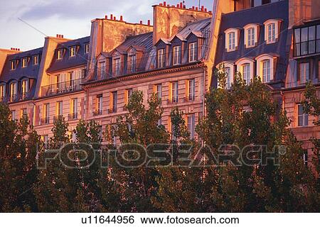 Image of an Apartment house Near the Seine, Side View, Paris, France View Large Photo Image Stock Photograph - Image of an Apartment house Near the Seine, Side View, Paris, France. Fotosearch