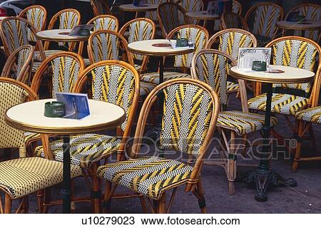 Image of Several Chairs and Tables of a Café, High Angle View, Side View, Paris, France View Large Photo Image Stock Image - Image of Several Chairs and Tables of a Café, High Angle View, Side View, Paris, France. Fotosearch