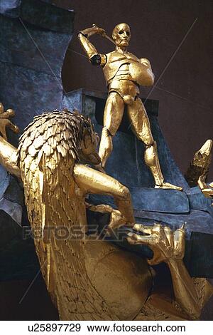 Stock Photo - Image of Several Golden Statues, Low Angle View, Paris, France. Fotosearch